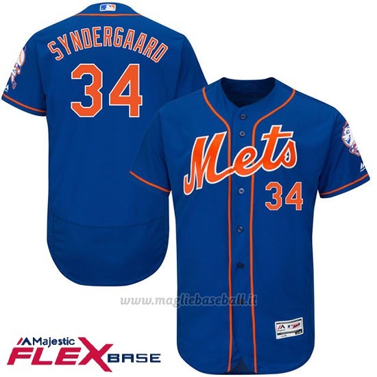 Maglia Baseball Uomo New York Mets Jacob Degrom Flex Base Alterner